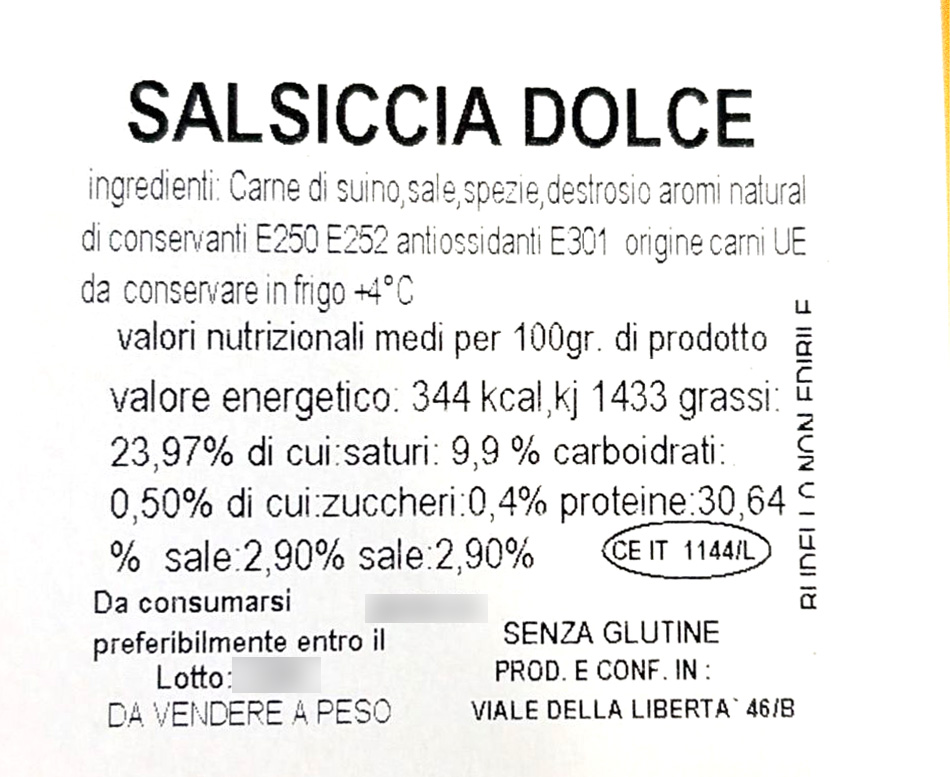 Salsiccia stagionata dolce - immagine 3