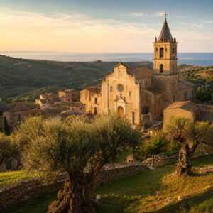 Veduta del borgo storico di Mileto in Calabria, entroterra del Vibonese - Monteporo Spilinga