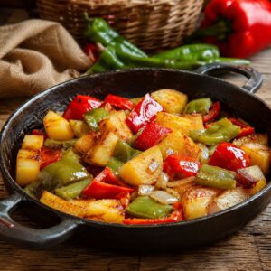 Pipi e patate alla calabrese, peperoni e patate in padella del Monte Poro - Monteporo Spilinga