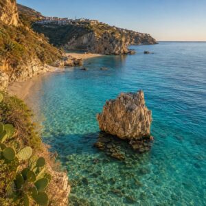 Spiaggia di Zambrone sulla Costa degli Dei con mare trasparente, vicino al Monte Poro - Monteporo Spilinga