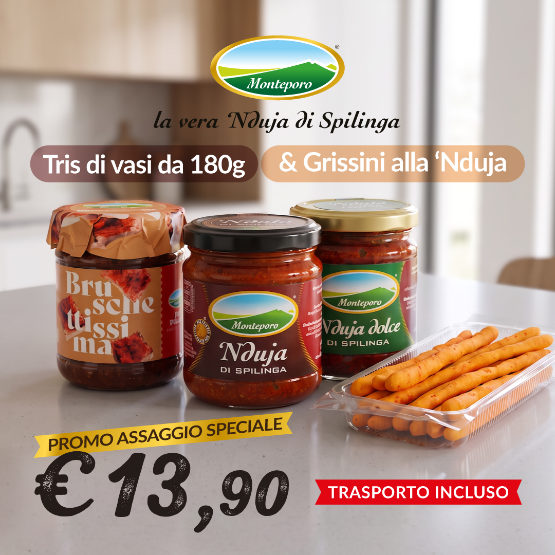 Promo Aperitivo Calabrese Monteporo a 13,90 euro con trasporto incluso